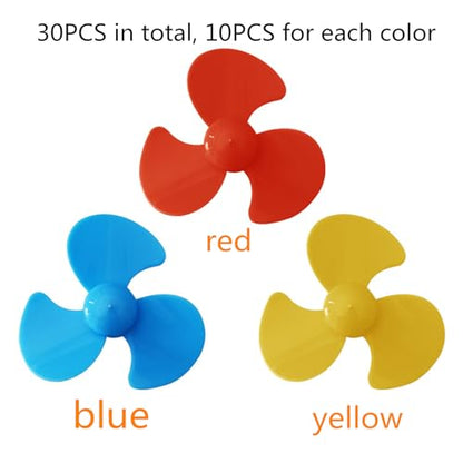 30PCS Propeller Props, be Suitable forMiniature DC Motor 2mm axis Propeller Small-Scale Production of Motor Fan Blades by Science and technologTightly Close fit130 motormaterial skrnrhrery