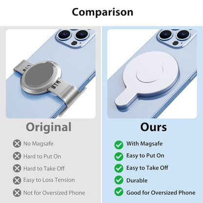 Magnetic Quick-Release Mount Phone Holder Clamp Adapter Clip For DJI Gimbal - color: Silver