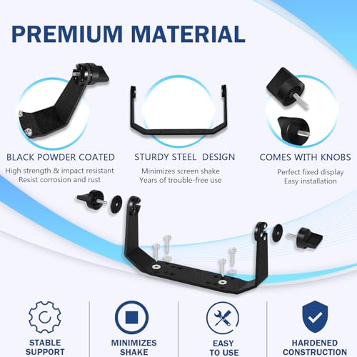 740149-1 Gimbal Bracket Mounting Bracket with Knobs Mounting Screws Fit for Helix 8 Helix 9 Helix 10 Fishfinders All Models - style: 740149-1