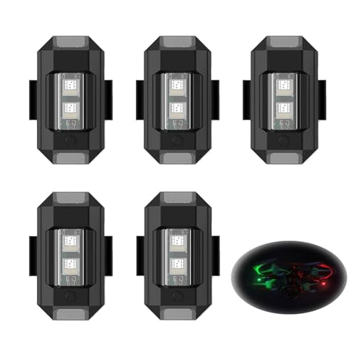 LED Drone Anti-Collision Strobe Lights 7 Colors USB Rechargeable 5 Pack - color: 5Pcs Drone Lights