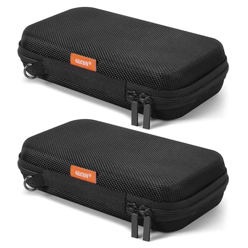 Black Small Hard Shell Zipper Case, Portable EVA Travel Storage Pouch - color: Black