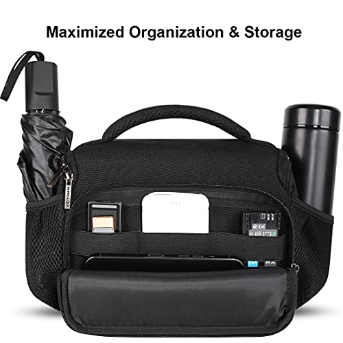 DOMISO Camera Bag Case Waterproof Anti-Shock Shoulder Bag, Black - color: Black