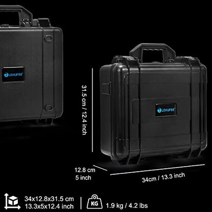 Lekufee Waterproof Hard Case Compatible with DJI Air 2S / 2, Fly More Combo,DJI RC 2, RC N3/N2/N1, and Accessories(Case Only)