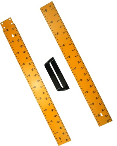39in Yellow Plastic Meter Stick with Handle, Detachable Sectional Ruler for Teachers Classroom Math Measuring Tools, Durable Teaching Ruler for Whiteboard Chalkboard Office - style: Yellow