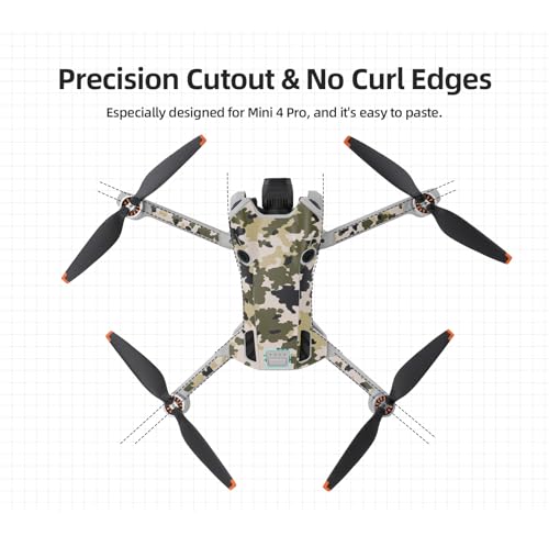 Skin Stickers Compatible with DJI Mini 4 Pro, Waterproof Sticker Decal Skin DIY Accessory for DJI Mini 4 Pro Drone and RC 2 Controller (A) - color: A