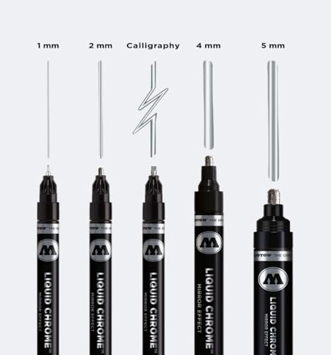 MOLOTOW Liquid Chrome Alcohol Paint Pump Marker, 4mm, 1 Each (703.103) - size: 1 Count (Pack of 1), style: 4mm