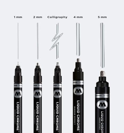 MOLOTOW Liquid Chrome Alcohol Paint Pump Marker, 4mm, 1 Each (703.103) - size: 1 Count (Pack of 1), style: 4mm