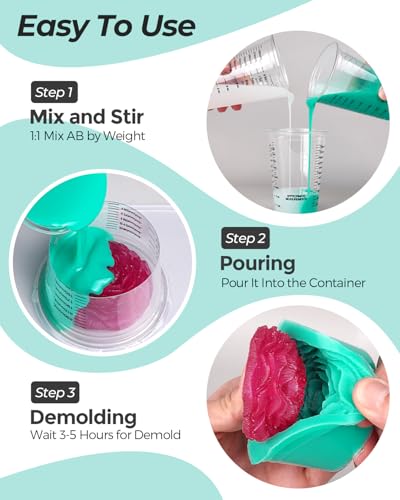 Nicpro 250oz Silicone Mold Making Kit 20A, Platinum Liquid Silicones Rubber - size: 250oz
