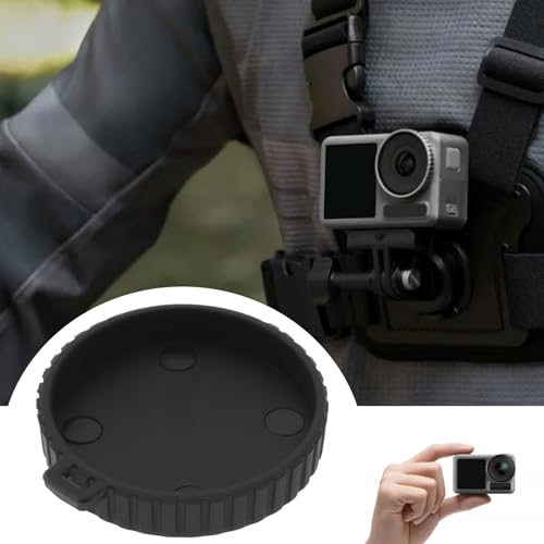 4Pcs Camera Lens Cap Silicone Protective Case Dust Cover Protection Cap Compatible with Osmo Action 5pro 4 3 Black 3.5x3.9x0.7cm