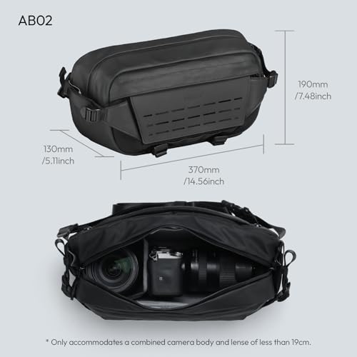 ULANZI 9L Camera Sling Bag, Water-Resistant Camera Case with Tripod Holder - size: Black 9L