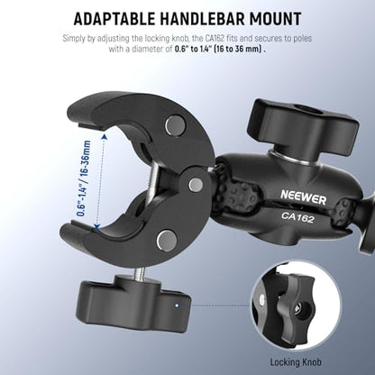 NEEWER Super Clamp Action Camera & Phone Mount with Dual Ball Heads, CA162 - style: CA162