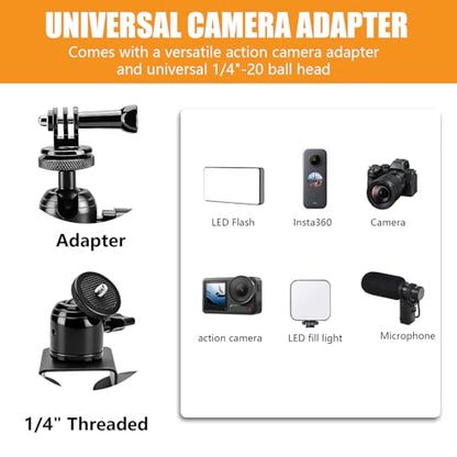 Chelhead Heavy-Duty Magnetic Camera Mount with 2 Base Metal for Gopro - style: 2 Mnagetic Base