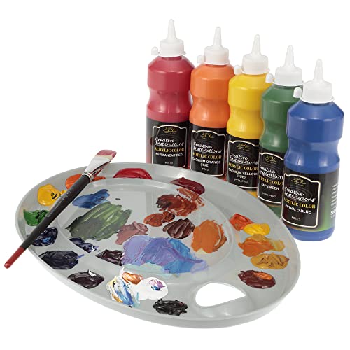 Creative Inspirations Acrylic Paint - Metallic Gold - 500mL - 2 Pack - Smooth & Creamy Consistency, Vibrant Pigmentation, Great Coverage for Artists - Clean Up with Soap & Water - color: Metallic Gold, size: 16.91 Fl Oz (Pack of 2)