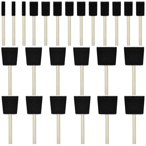 Foam Brush 25pcs with High Density Foam (1/2", 1", 2", 3") - size: 1/2"-3" assorted 25pcs