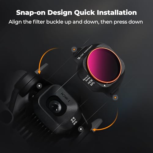 K&F CONCEPT ND/PL Filter Set Compatible with DJI Mini 5 Pro - style: ND4&PL+ND8&PL+ND16&PL+ND32&PL+ND64&PL+CPL