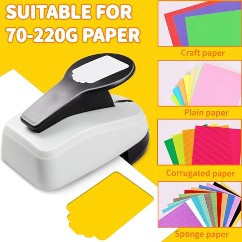 Tag Hole Punches for Paper Crafts, 2 inch Tag Punch Paper Punches - style: Tag