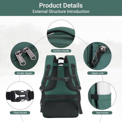 MOSISO Camera Backpack,Photography Camera Bag with Lens Pouch,Emerald Green - color: Emerald Green
