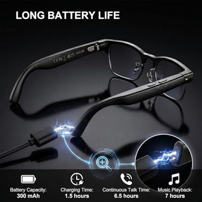 EGQINR Smart Glasses with 4K Camera & Translation - 8MP Video for Women Men