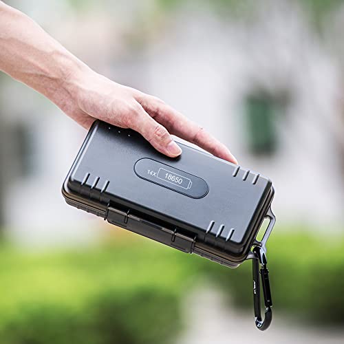 14 Slots 18650 Battery Storage Organizer Case Compact & Waterproof - color: 14 Slots 18650 Battery Case