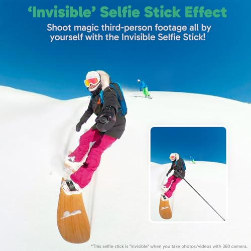 AKASO 47.2"/120cm Invisible Selfie Stick Tripod for 360 Action Camera