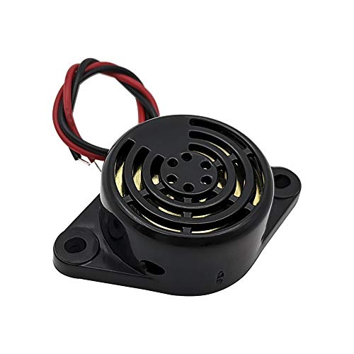 3PCS DC 3-24V 90dB Active Piezo Electronic Buzzer Beep Tone Alarm Ringer Continous Sound (Black) SFM-27-W