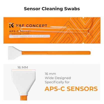K&F CONCEPT 25 in 1 Camera Pro Cleaning Kit, APS-C Lens and Sensor Cleaner - size: 16mm