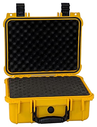 multicomp PRO Yellow Weatherproof Equipment Case, Polypropylene Construction with Foam Insert, 13.5" X 11.5" X 6" (L x W x H