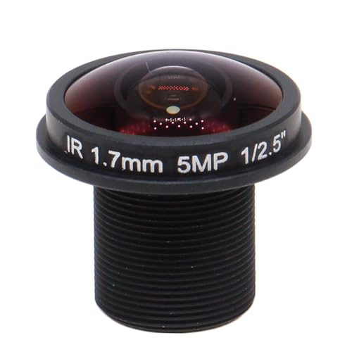 1.7mm 180° Wide Angle Board Lens, HD 5mp Fisheye View CCTV Wide Angle Camera for CCTV Cameras - color: 1.7mm