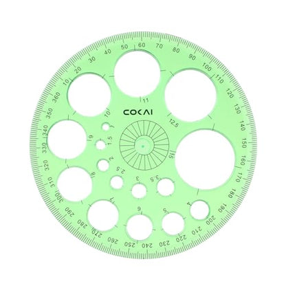 Circle Template for Drawing, Professional Circle Stencils for Drawing Large and Small Multi Function Circles Ruler for Building Office School Designing Supplies