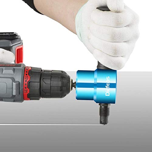 Dicfeos Double Head Metal Sheet Nibbler Cutter w/Circle Cutting Tool, Blue