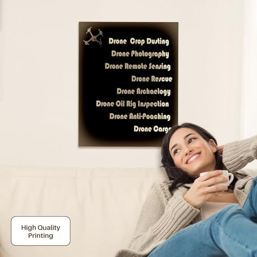 3dRose Antique Drone with DIY Accelerometer Gyroscope Brushless Motor GPS Museum Grade Canvas Wrap 16x20