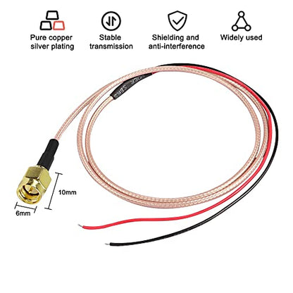 XMSJSIY SMA Male Pigtail Cable Bare Wire Open End Solder Coaxial Coax Cable - style: SMA Male