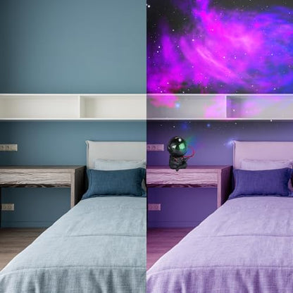 YXQUA Astronaut Galaxy Star Projector for Kids, Black Guitar - color: Black Guitar