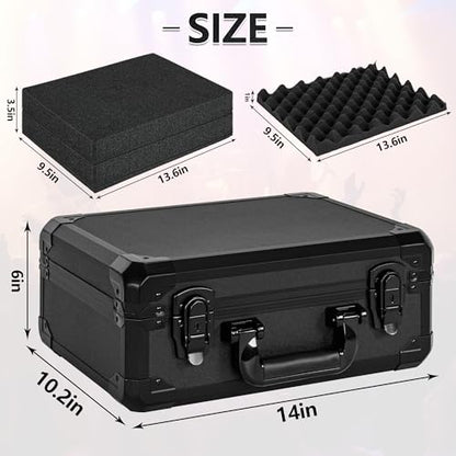14 Inch Carrying Case with Customizable Pre-Diced Foam - size: 14.1x10x5.9 Inch