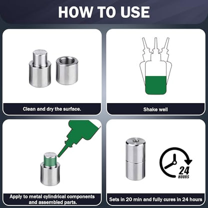 Green M620 High Temperature Retaining Compound High Viscosity 50 ML - style: M620