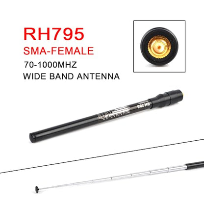 Telescopic 70-1000MHz SMA-F Wideband Broadband Antenna