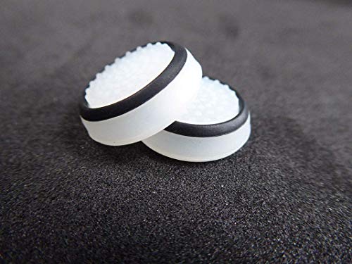 Silicone Thumb Stick Joystick Cap Analog Grip Thumbsticks Cap Cover Case for Switch NS Controller (White-Black) - color: White-Black