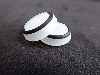 Silicone Thumb Stick Joystick Cap Analog Grip Thumbsticks Cap Cover Case for Switch NS Controller (White-Black) - color: White-Black