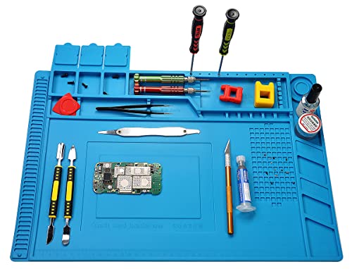 PAFOWO Silicone Soldering Mat for Electronic Repair, 17.7 X 11.8 in