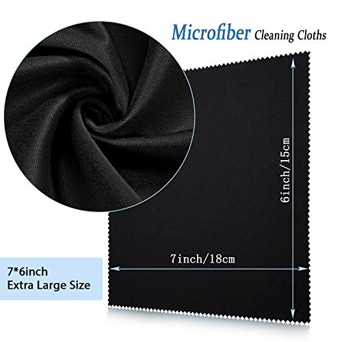 Frienda 50 Pcs Microfiber Glass Cleaning Cloths Lens, Black - color: Black