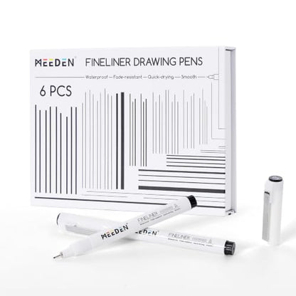 MEEDEN Micro Fineliner Drawing Pens: 0.5mm Needle Nib, 6 Pack, Black Ink - style: 0.5mm Needle Nib