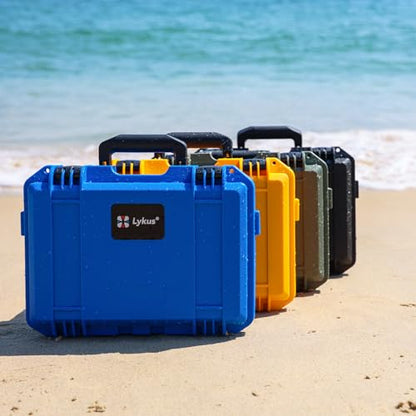 Lykus Titan MM410 Waterproof Hard Case (Blue) for DJI Mini 4 Pro/Mini 3/Pro and DJI RC 2/RC/RC-N2/N1, Support 7 batteries and RC lanyard [CASE ONLY] - color: Blue
