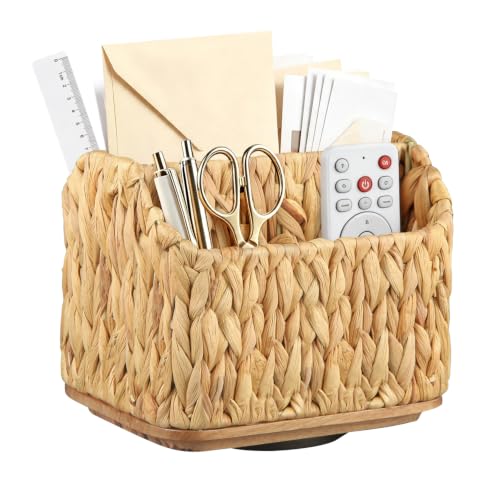 TV Remote Control Caddy/Holder for Table, Swivel Desk Nightstand Organizer
