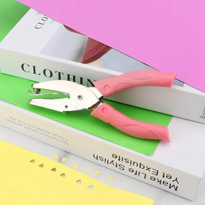 Rongon 1/4in Heart Shaped Hole Puncher, 2PCS Single Paper Punch - size: 2 Pcs Heart Shaped