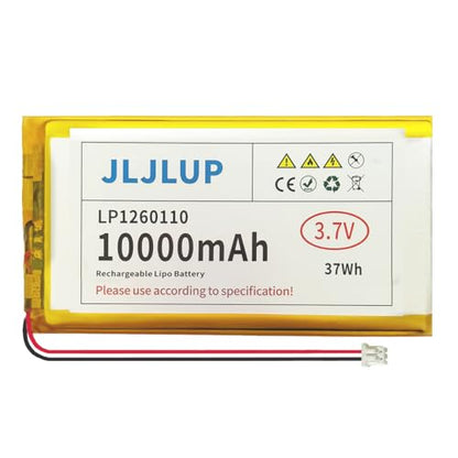 1pc 10000mAh 3.7V LiPo Battery 1S Lithium Polymer Rechargeable Battery with Protective Board Insulation Coating PH2.0 Plug