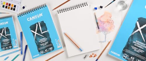 CANSON XL Watercolour 300gsm A5 Paper CP 20 White Sheets - size: A5