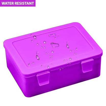 Battery Organizer Storage Box, Garage Case Holder for 24* AA, 30* AAA Batteries (Bag Not Include Batteries Pack) (purple) - color: purple