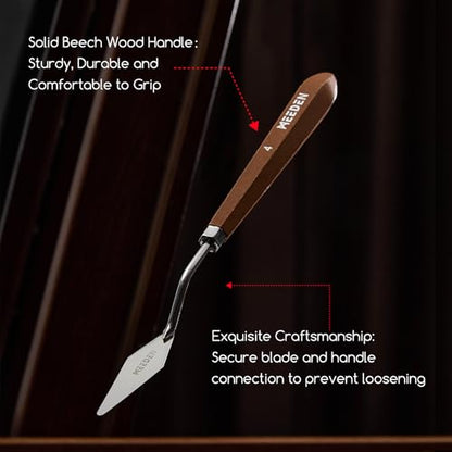 MEEDEN Artist Palette Painting Knife: 8.23" Flexible Stainless Steel, #9 - style: #9