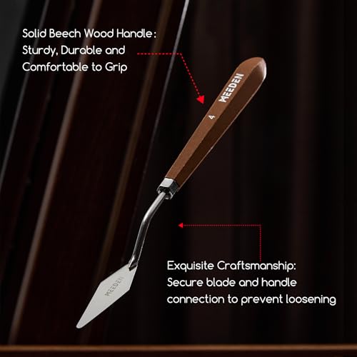 MEEDEN Artist Mixing Scraper Knife: 9.37" Flexible Stainless Steel, #17 - style: #17