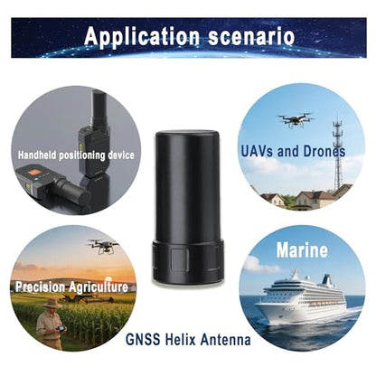 Multi-Band GNSS Passive Antenna GPS GLONASS Beidou Receive-Only Antenna - color: Black